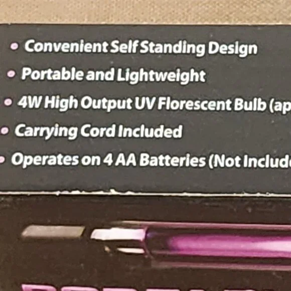Arachnid Portable Lightweight Self Standing 4W Battery Operated UV Blacklight - Picture 10 of 16